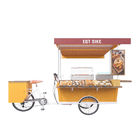 Festes Holz-verschmutzender drei Räder Soem-Burger-Nahrungsmittelantiwagen