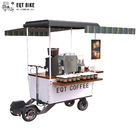 4 Räder, die Kaffee-Wagen im Freien verkaufen, pulverisieren beschichtendes mobiles Kaffee-Fahrrad