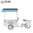 Eiscreme-Verkauf-Dreirad des Scheibenbremse-Eiscreme-Fahrrad-Wagen-18KM/H