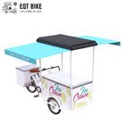 Fahrrad EQT 138L oder 110L Front Load Tricycle Ice Cream für Verkäufe DC trieb Gefrierschrank-Dreiradwagen-Nahrung Trike an