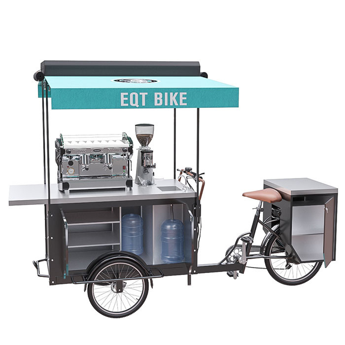 Edelstahl-Kaffee-Fahrrad-Wagen-benutzerfreundliche bequeme Bedienung
