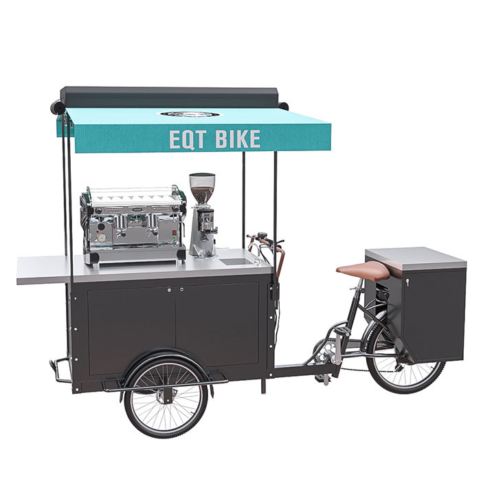 Benutzerfreundlicher Edelstahl-Handelskaffee-Wagen für Geschäft im Freien