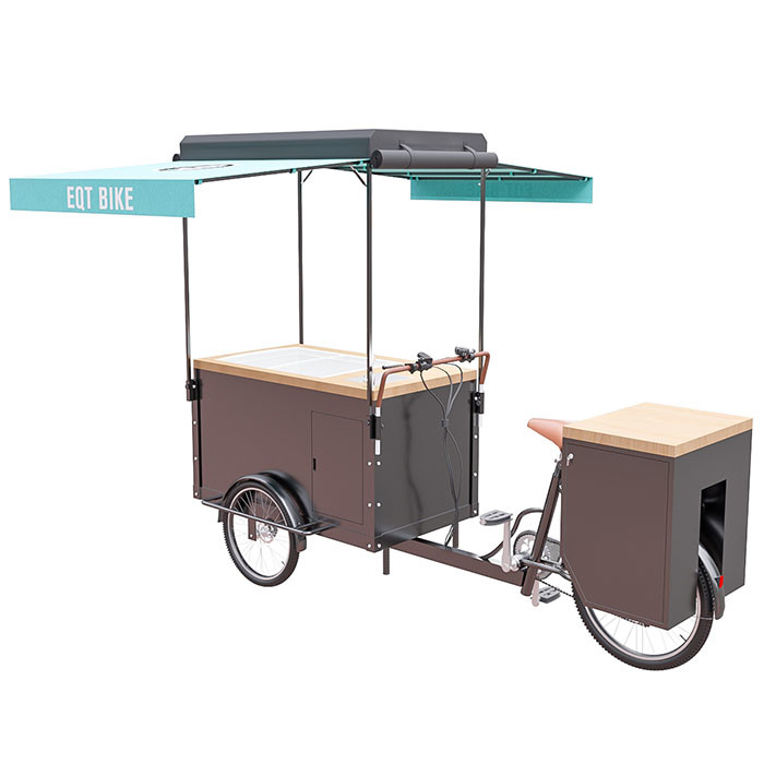 Rad-Eiscreme-Fahrrad-Wagen des Mobile-drei mit Leistungsaufnahme der geringen Energie