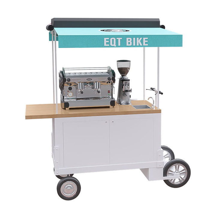 Mobiler Kaffee-Fahrrad-Wagen mit hoher Spezifikations-Batterie-Konfiguration
