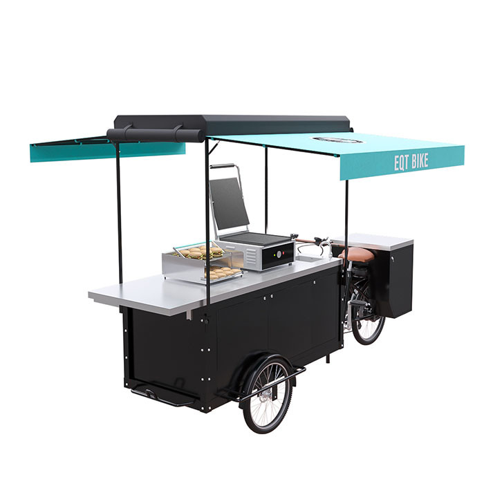 Kundengebundener elektrischer Roller-Nahrungsmittelwagen, EQT-Zyklus-Nahrungsmittelwagen für Burger