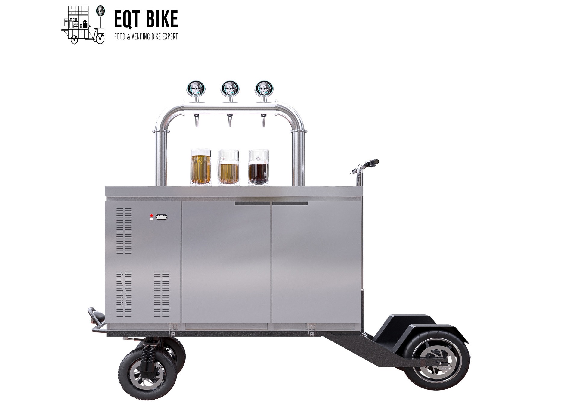 Geschmack-Bier-Fahrrad-Wagen Li Battery Coffee Vendor Cart v-Bremse3