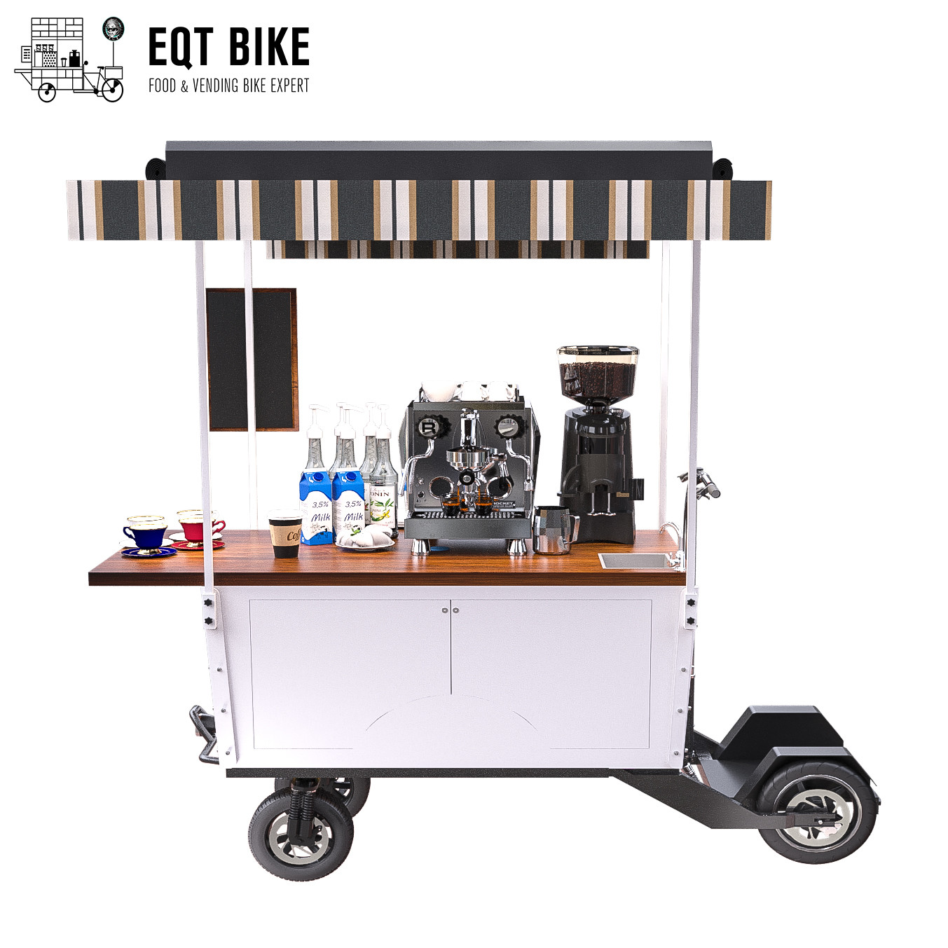 Elektrischer Roller-Kaffee-Fahrrad-vierradangetriebenwagen IPX4 18KM/H