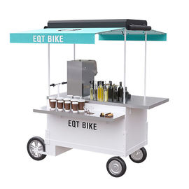 Einfacher funktionierender Roller-Nahrungsmittelwagen mit hitzebeständigem Edelstahl 304 Worktable