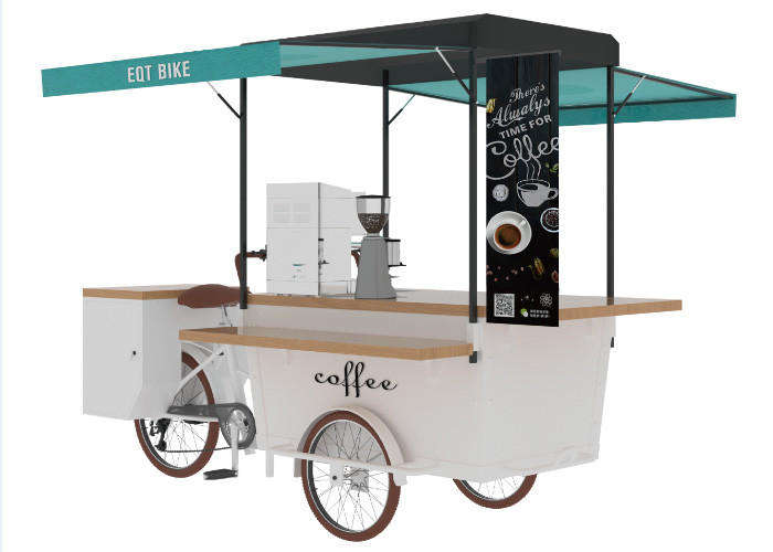 Elektrischer/Edelstahl der Pedal-Kaffee-Fahrrad-Wagen-einfacher Reinigungs-304 Worktable
