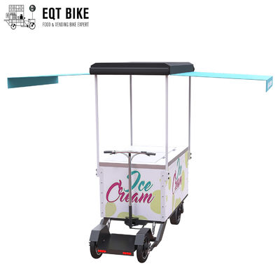 EQT 138 Liter Softeis-Fahrrad-für Verkaufs-Gefrierschrank-Wagen-Sommerferien-Fracht-Gefrierschrank fahren rad, die elektrische Eiscreme verkaufend